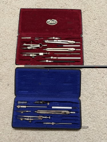 Vintage zirkelkasten rex - 2x,